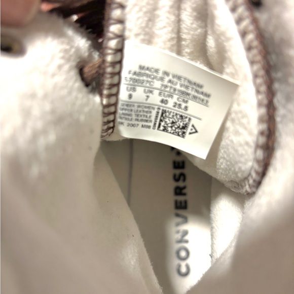 Converse Chocolate Leather High-Top Sneakers - Picture 9 of 10